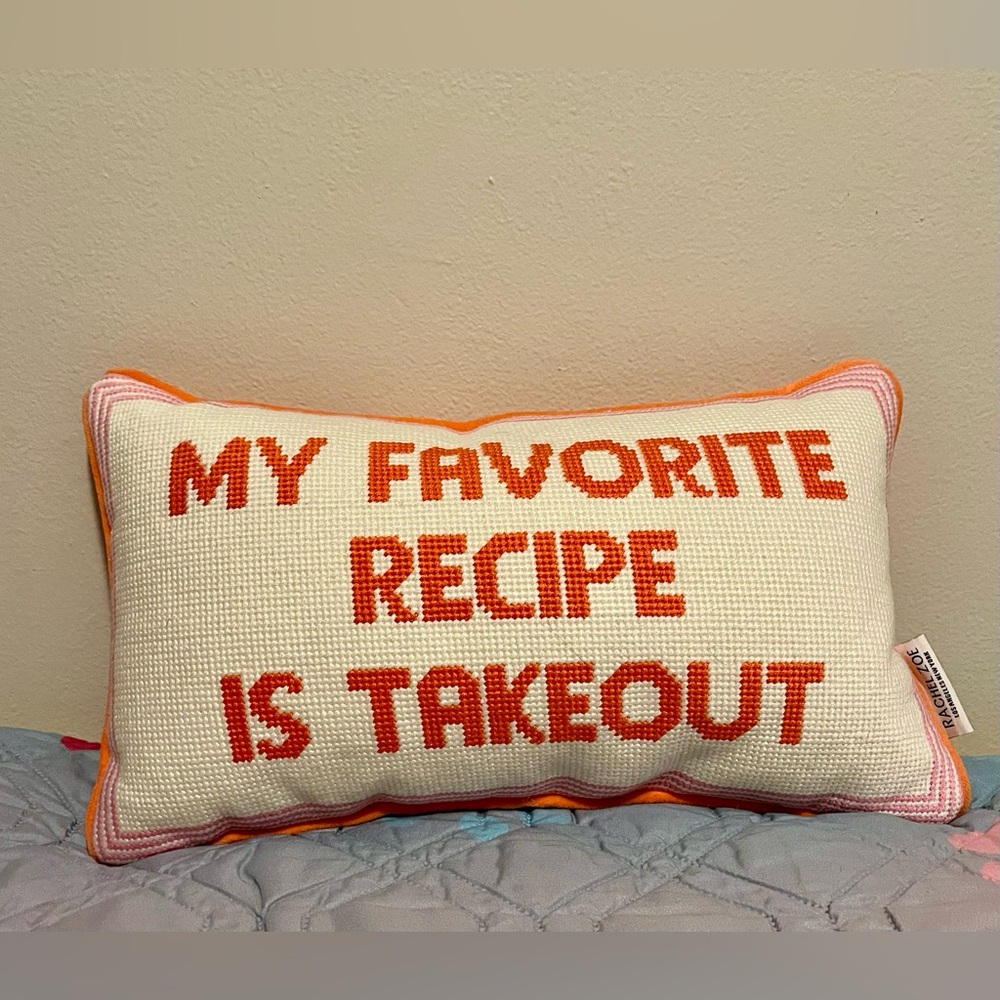 Rachel Zoe Orange and Pink Accent Pillow